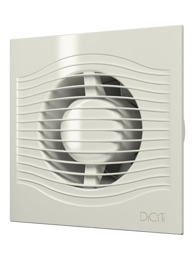 Вентилятор осевой вытяжной накладной DICITI SLIM D100 с обратным клапаном цвет Ivory  #1