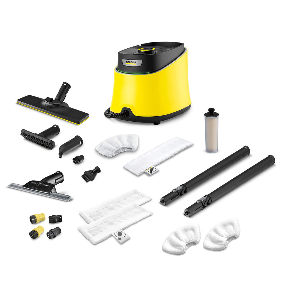 Пароочиститель для дома Karcher SC 3 Delux EasyFix + аксессуары VELER: 2 салфетки для пола, 2 обтяжки #1