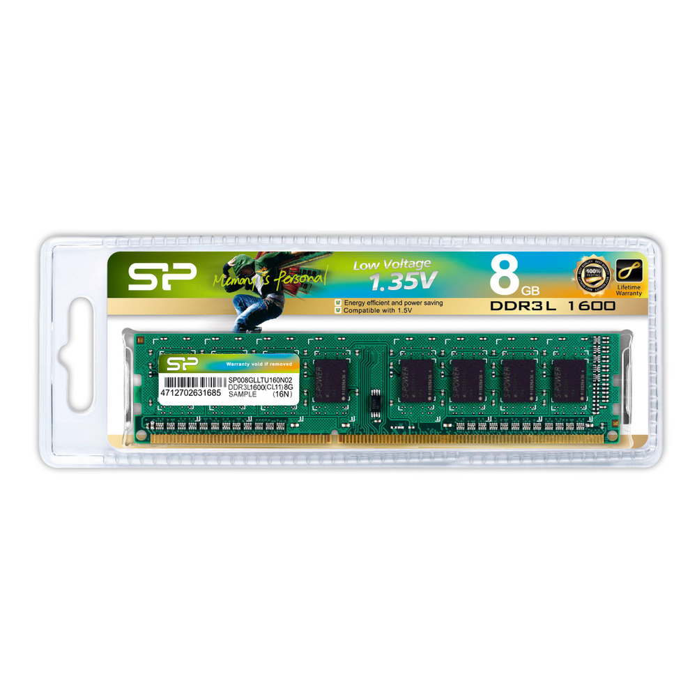 Silicon Power Оперативная память DDR3L 1600 Мгц 1x8 ГБ (SP008GLLTU160N02) #1