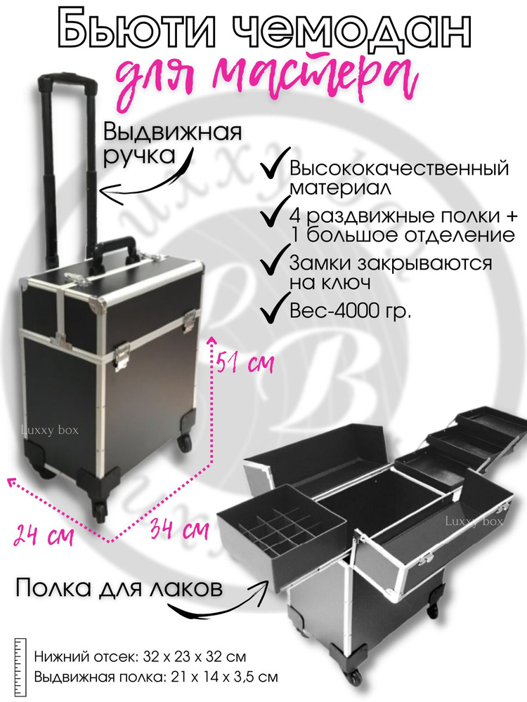 Бьюти-кейс/чемодан для косметики/сумка женская для визажиста  #1