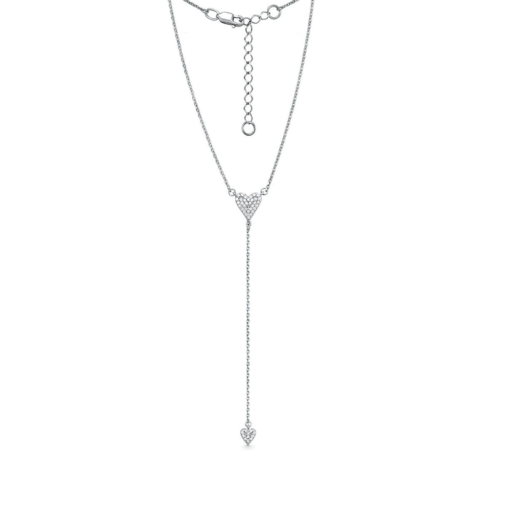 VG jewelry Колье серебро галстук с сердечками - купить с доставкой повыгодным ценам в интернет-магазине OZON (823850365)