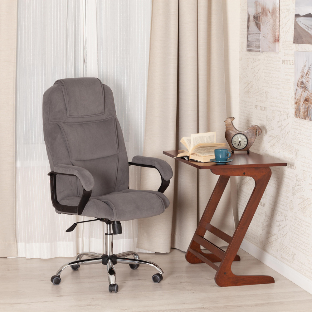 TetChair Офисное кресло BERGAMO хром (22), серый #1