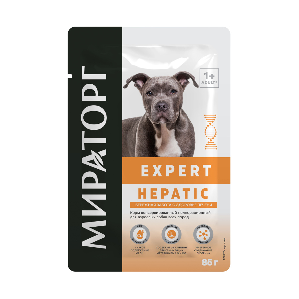Влажный корм Мираторг Expert Hepatic для взрослых собак всех пород ...