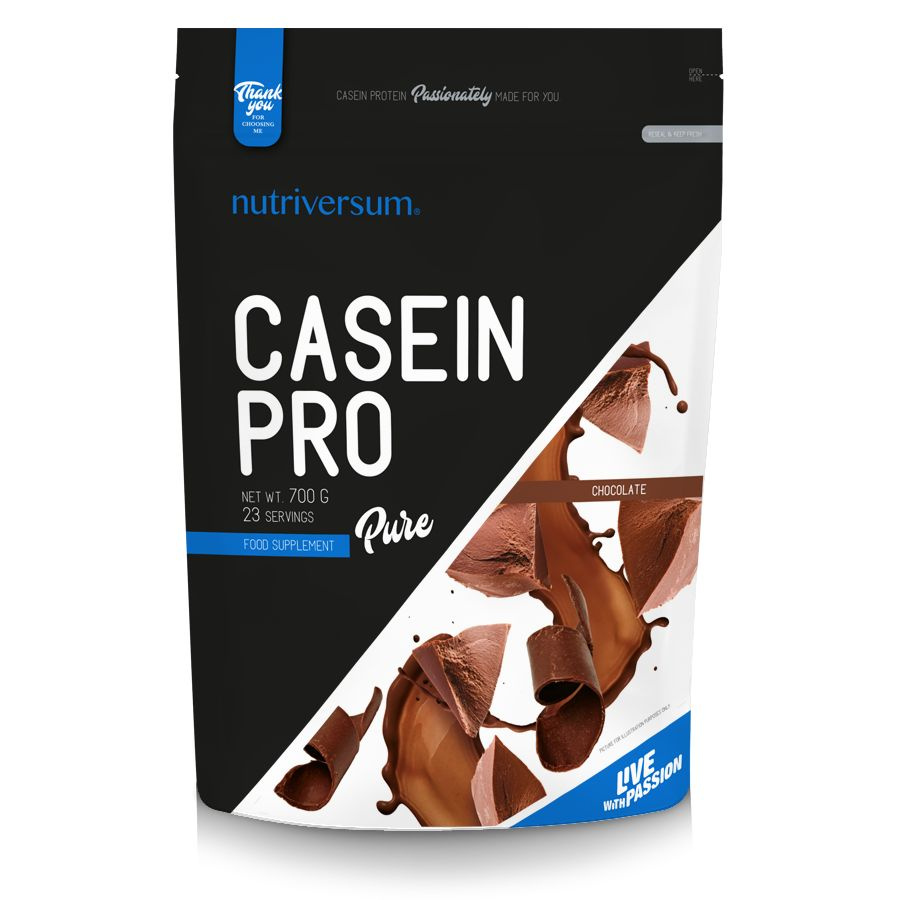 Казеиновый протеин Nutriversum PURE Casein Pro со вкусом шоколада, 700 грамм  #1