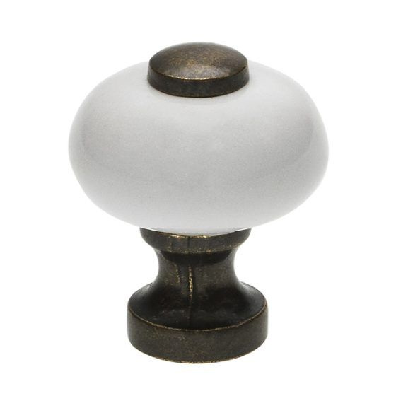 Ручка мебельная кнопка SIRO SP5-25MS3 antique brown brass, шт #1
