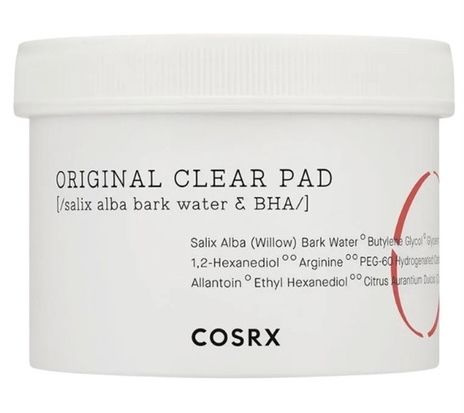 Очищающие пилинг диски для лица CosRX One Original Clear Pad, 70 шт/ BHA кислоты против черных точек #1