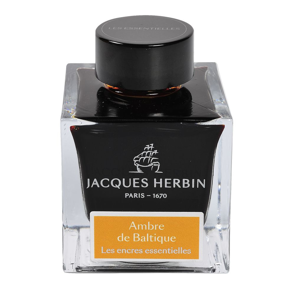 Чернила в банке Herbin Prestige, 50 мл, Ambre de Baltique Балтийский янтарь  #1