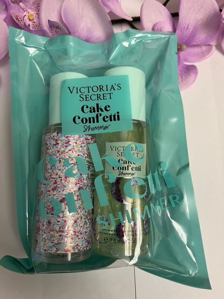 Victoria's Secret Подарочный набор Спрей и спрей с шиммером Cake Confetti  #1