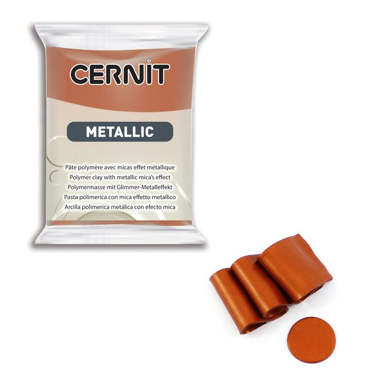 Полимерный моделин "Cernit Metallic" 56гр. бронза #1