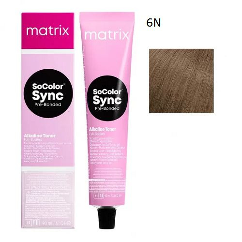 Крем краска MATRIX SoColor Sync Pre-Bonded 6N, 90 мл. #1