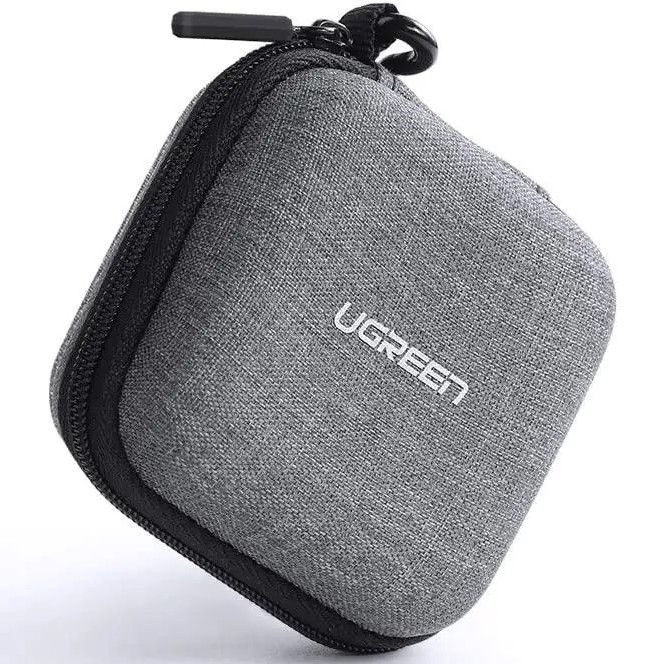 Чехол для наушников UGREEN LP128 (70577) Earphone Cable Charger Multi-functional Case серый  #1