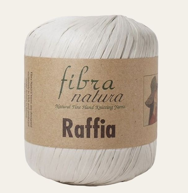 Пряжа Fibra Natura Raffia (116-15 Молочно-бежевый), 1 моток/40г, 90м/100% целлюлоза  #1