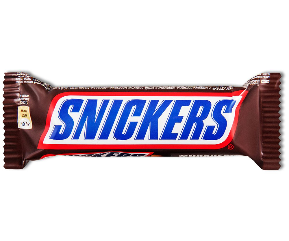 Шоколадный батончик Snickers (Сникерс), 50.5 г, 1 шт. #1