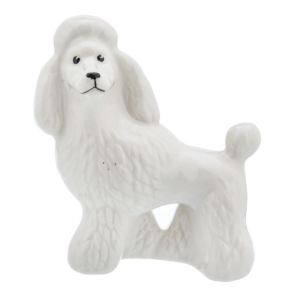 Фарфоровая статуэтка "Собака Пудель", фигурка собаки #1