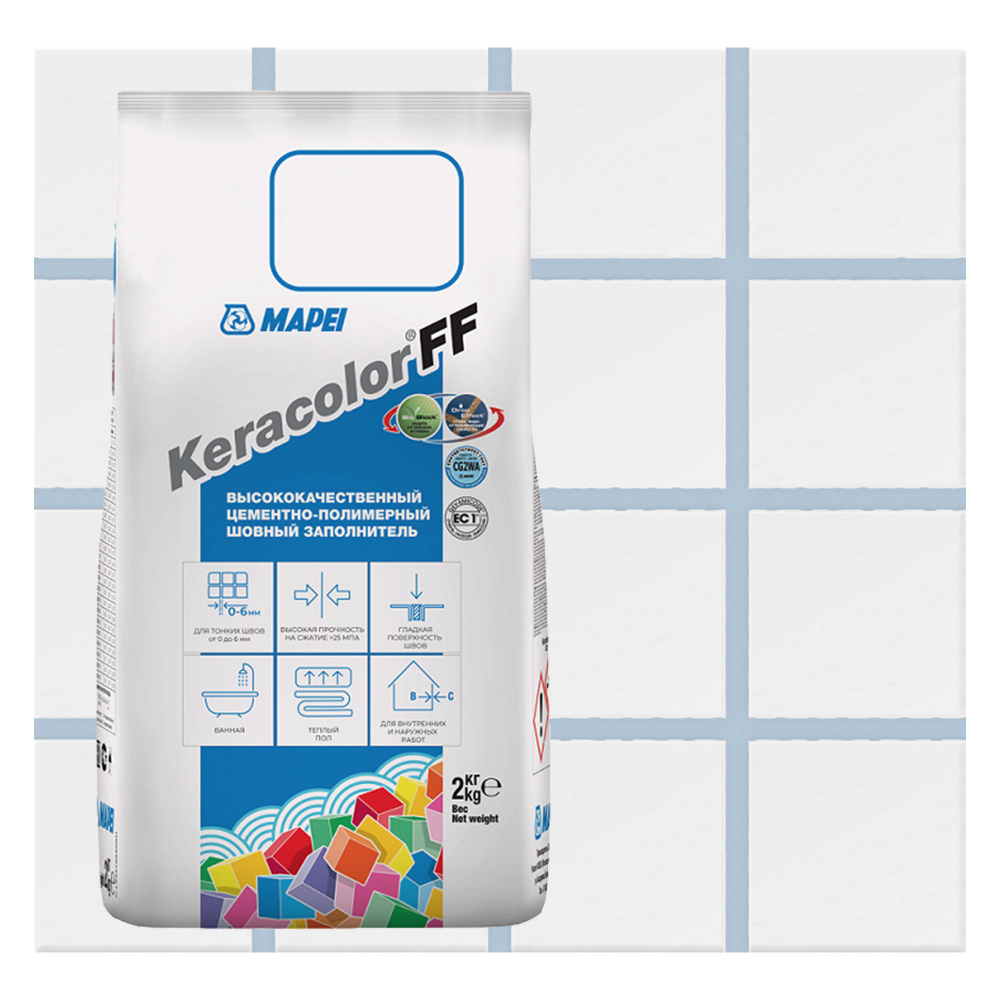 Затирка для плитки MAPEI Keracolor FF 170 Крокус, 2 кг #1