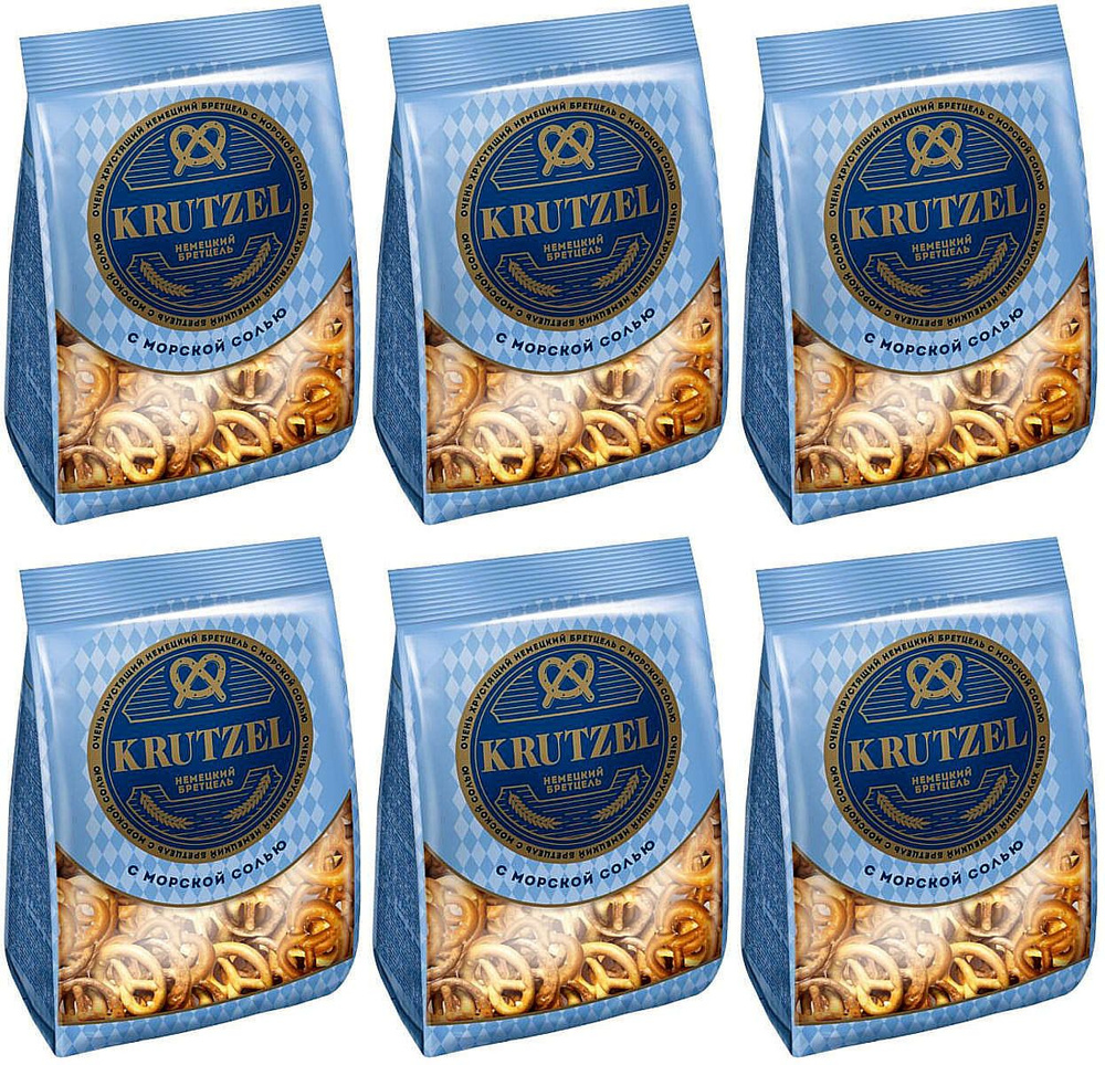 Krutzel Крендельки Бретцель, с солью 250 г, 6 уп #1