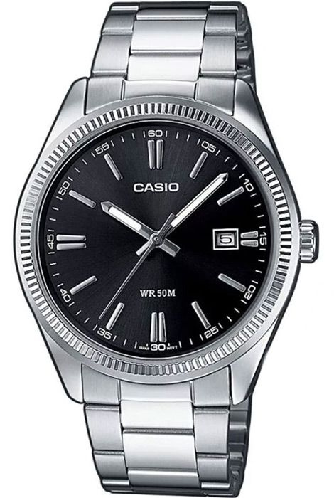 Кварцевые мужские наручные часы Casio Collection MTP-1302D-1A1 на металлическом браслете  #1