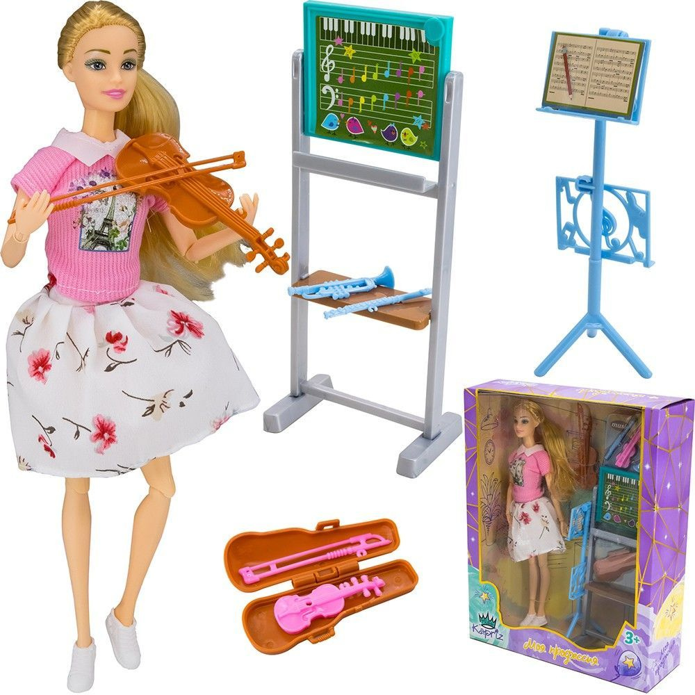 Кукла учительница с аксессуарами / Игровой набор Моя профессия. Учитель музыки  #1