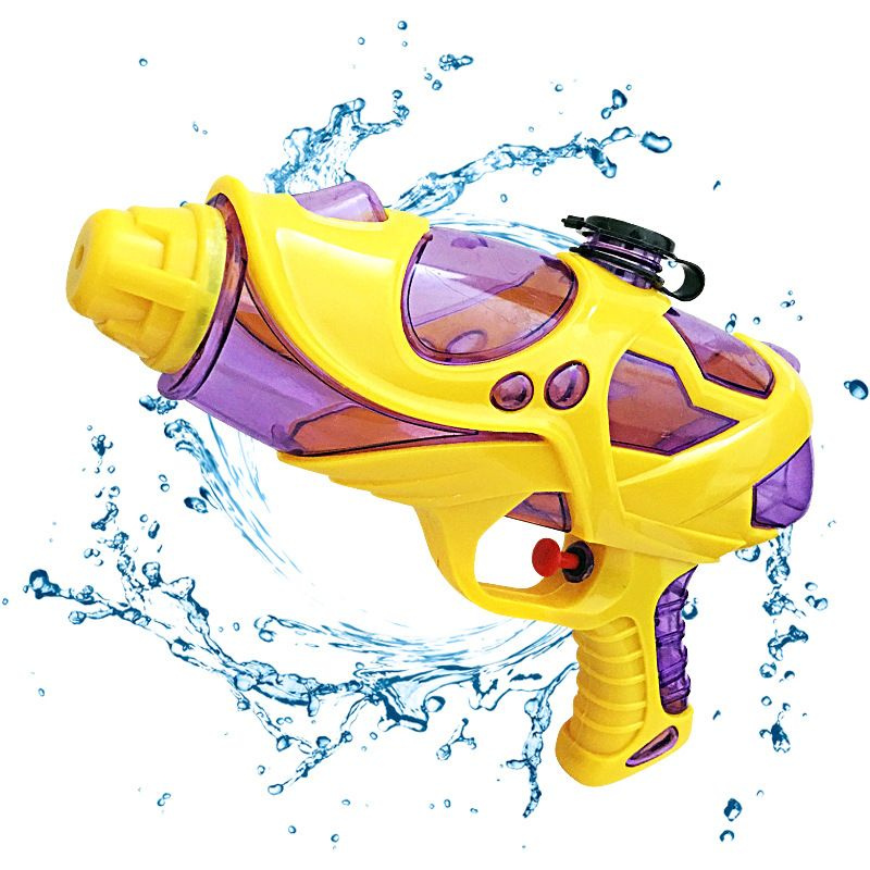 Водный пистолет бластер детский, цвет - жёлто-фиолетовый / Водяное игрушечное оружие 22 см, 360мл  #1