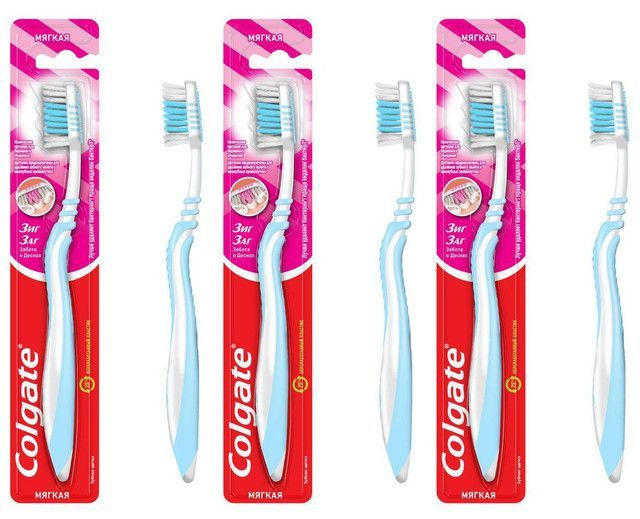 Colgate Зубная щетка Zig-Zag Plus мягкой жесткости, 3 уп. - купить с ...
