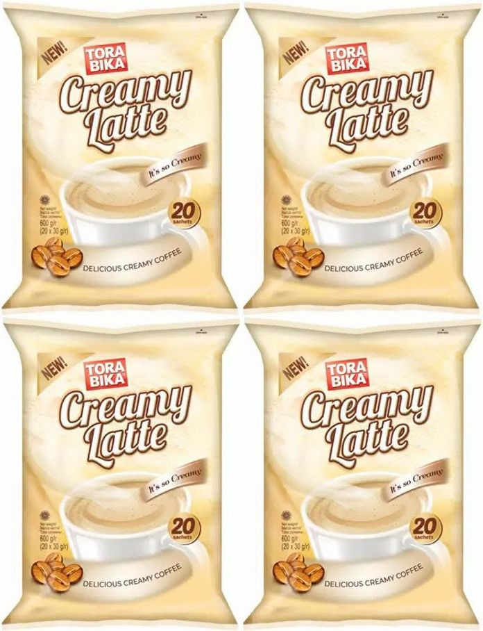 Кофейный напиток Torabika Creamy Latte растворимый, комплект: 4 упаковки по 30 г  #1