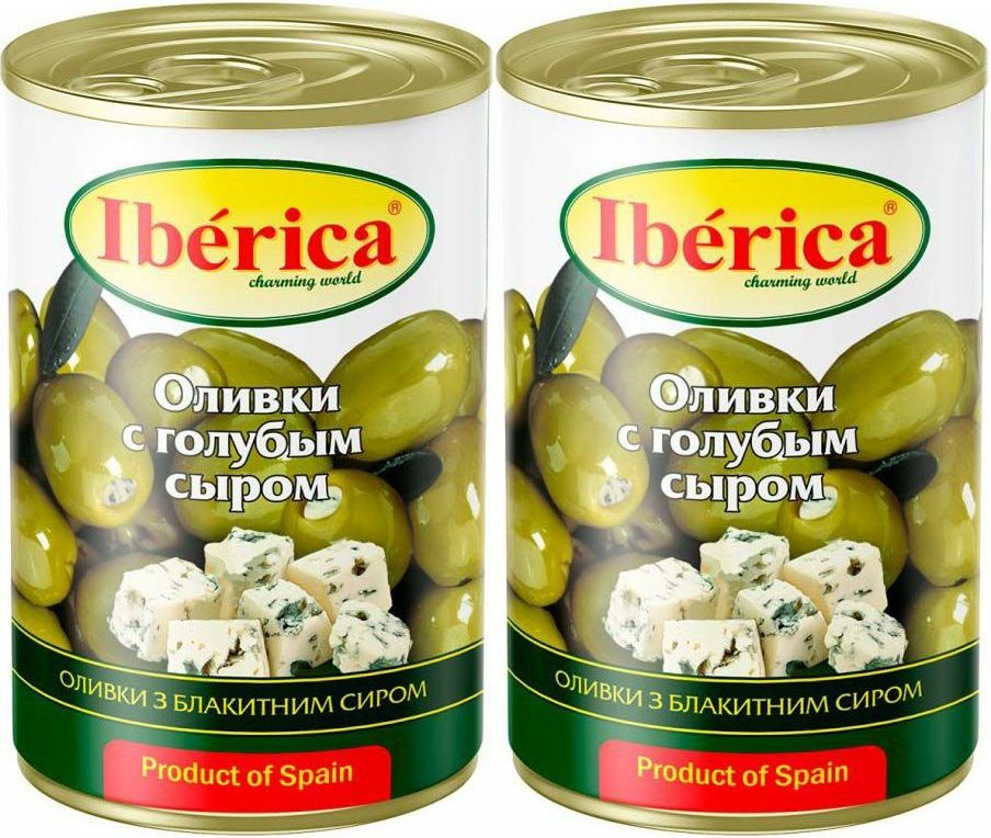 Оливки Iberica с голубым сыром, комплект: 2 упаковки по 300 г #1