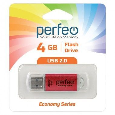Perfeo USB-флеш-накопитель E01 4 ГБ, красный #1