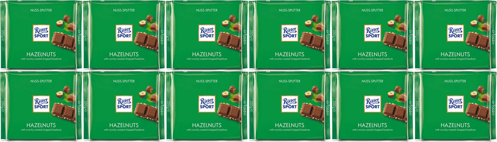 Шоколад Ritter Sport Лесной орех молочный, комплект: 12 упаковок по 250 г  #1