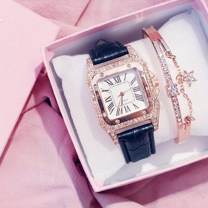 Молодежные часы и женский браслет MyPads M-155735 красивый романтический модный подарок молодой девушке #1