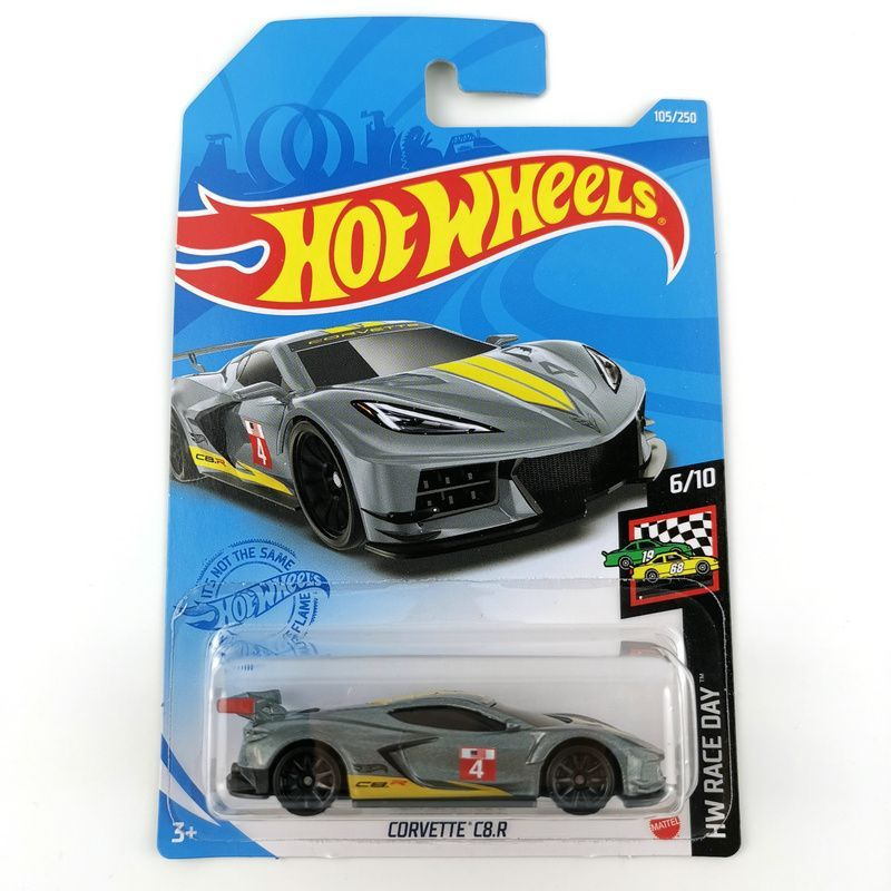 Машинка Mattel Hot Wheels 2021 C4982 Corvette C8 R Gray #1