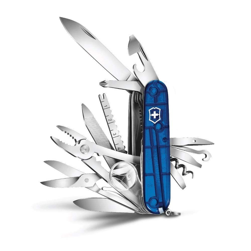 Нож Victorinox SwissChamp, 91 мм, 33 функции, полупрозрачный синий, 1.6795.T2  #1