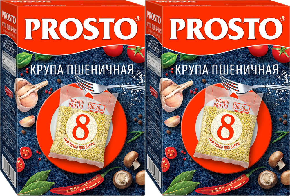Крупа пшеничная Prosto в варочных пакетиках 8 шт х 62,5 г, комплект: 2 упаковки по 500 г  #1