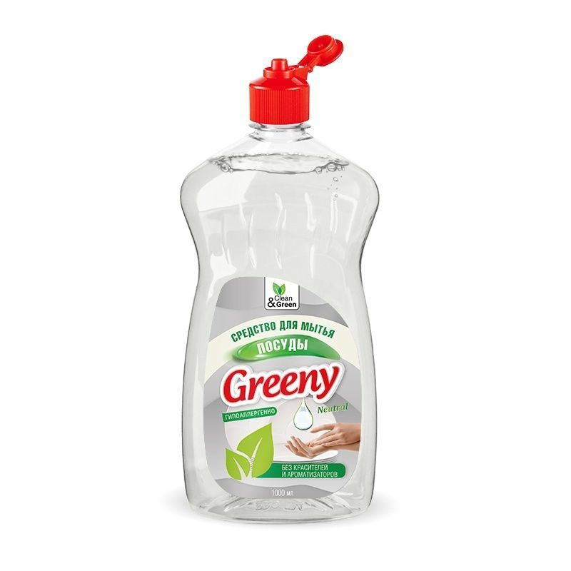 Средство для мытья посуды "Greeny" Neutral 1000 мл. Clean&Green CG8134 #1