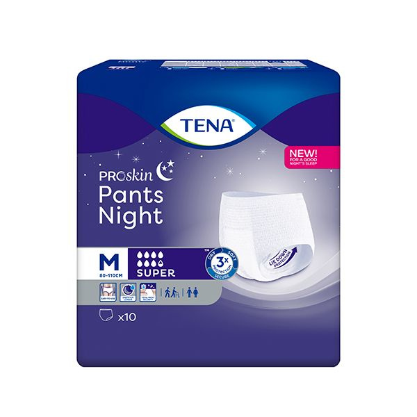 Подгузники-трусы Tena Pants Night Super Medium, объем талии 80-110 см, 10 шт.  #1