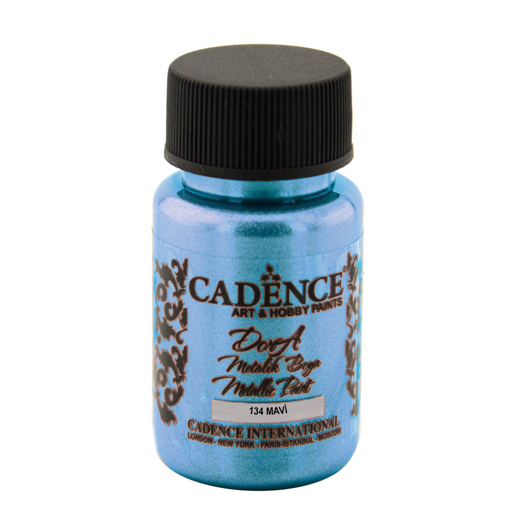 Акриловая краска Cadence Dora Metallic Paint. Blue-134 #1