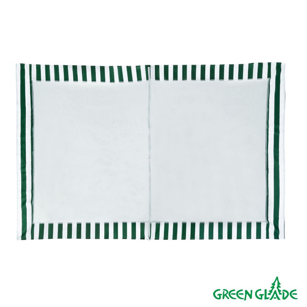 Стенка для садового тента Green Glade 1,95х2,95м полиэстер с москитной сеткой зеленая  #1