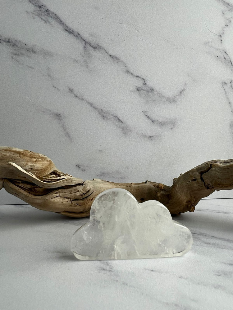 Сувенир-фигурка "Облако" из натурального камня Горный хрусталь, 30х50х5 мм.  #1