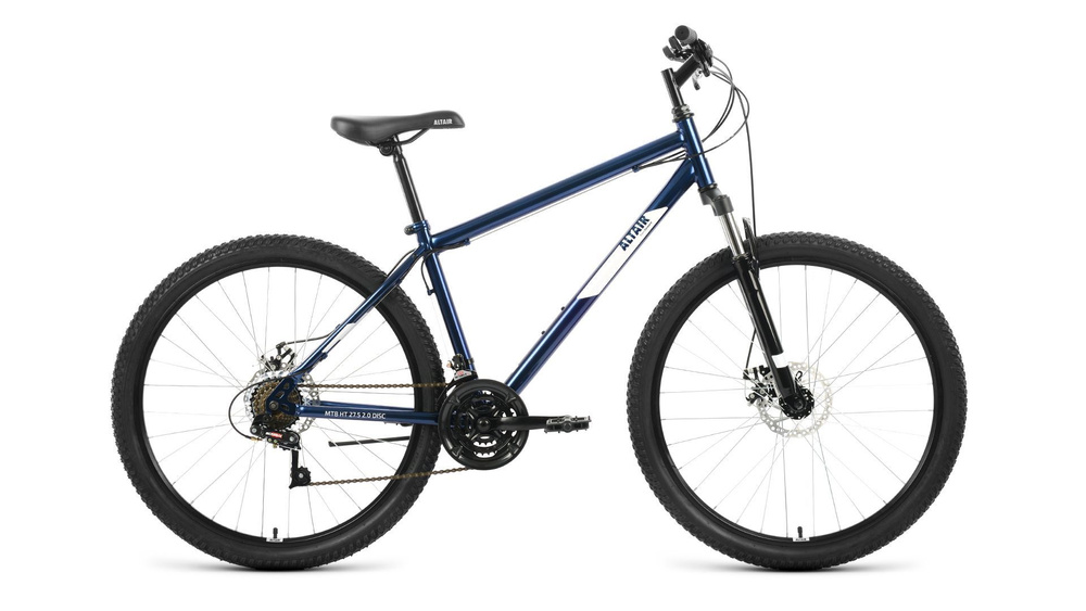 Велосипед ALTAIR MTB HT 27,5 2.0 D 21 ск. рост. 19" темно-синий / белый  #1