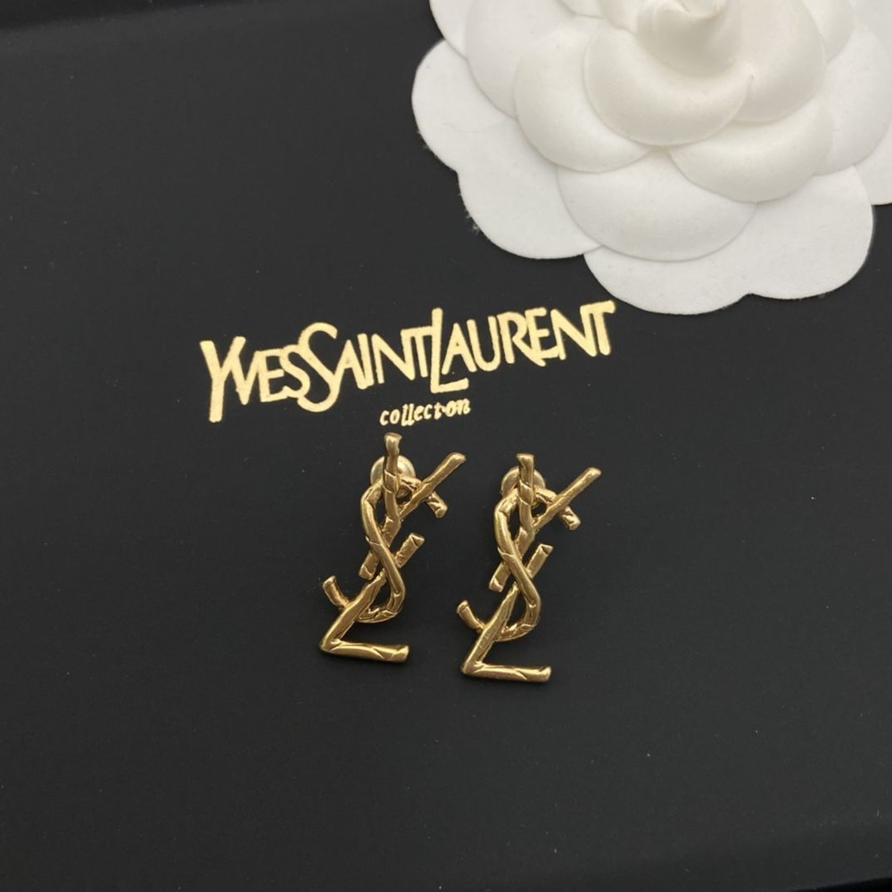 Yves Saint Laurent Серьги крупные #1