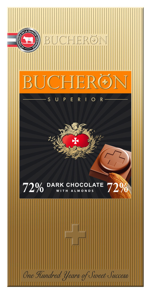 Шоколад BUCHERON SUPERIOR горький с миндалем, 100г #1