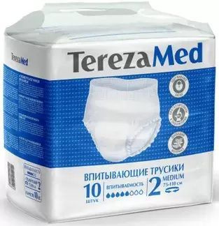 TerezaMed Подгузники-трусы д/взрослых размер M, 10шт, 1 упаковка  #1