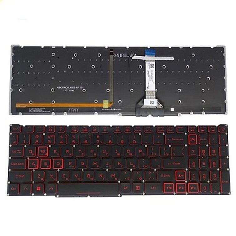 Клавиатура для ноутбука Acer Nitro AN515-45, AN515-56, AN515-57, AN517-41, AN517-57, черная, кнопки  #1