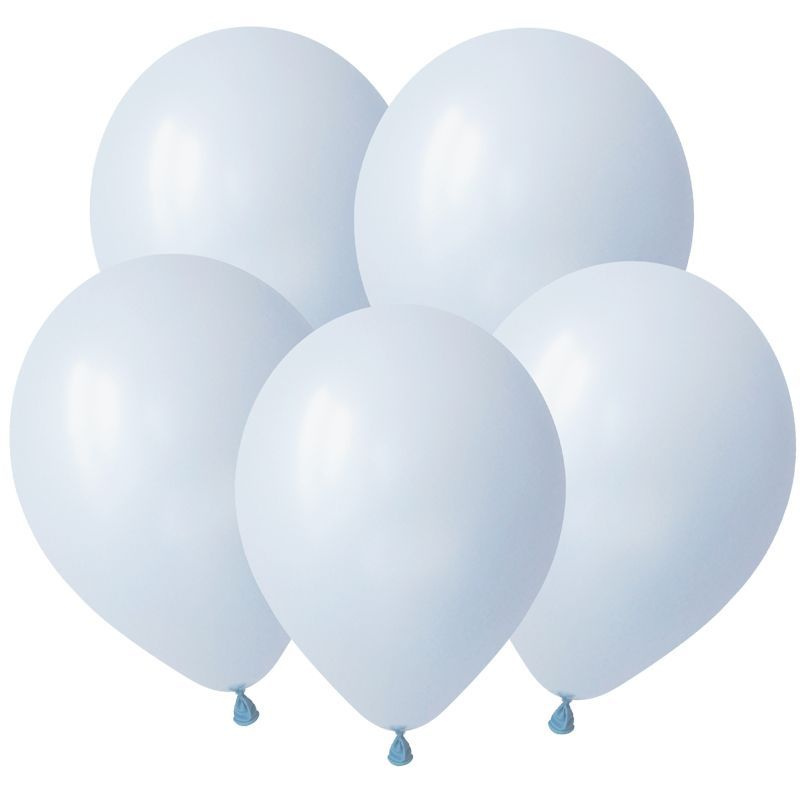 Голубой макаронс, 5"/12,5 Пастель / Sky blue Macarons / Латексный шар, 100 штук  #1
