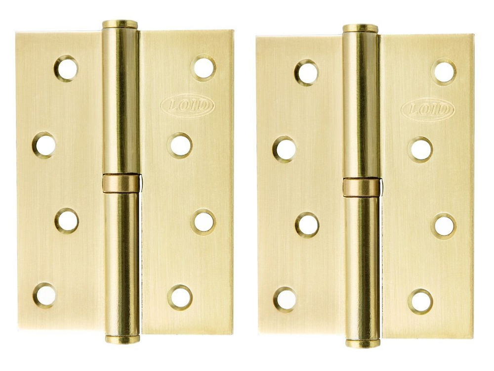 Петли (2 шт) дверные Loid 100x70 (2.0 мм) SB Матовое золото (врезные съемные) FHP Right Правые  #1