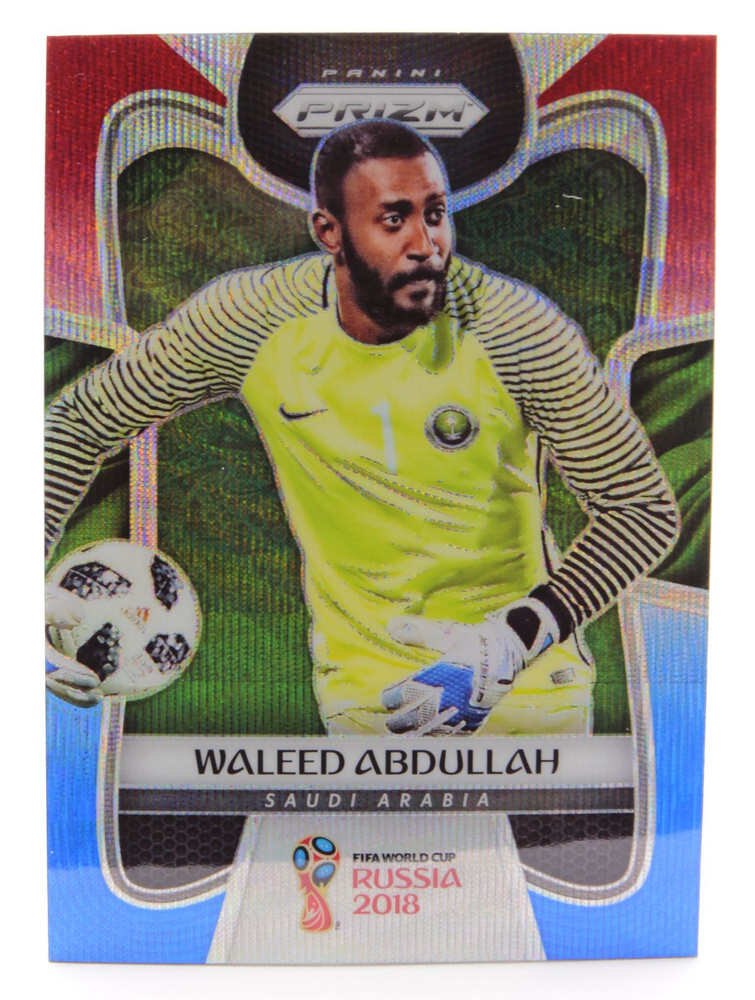 Коллекционная карточка Panini Prizm FIFA World Cup Russia 2018 - #177 Waleed Abdullah - Red Blue Wave #1