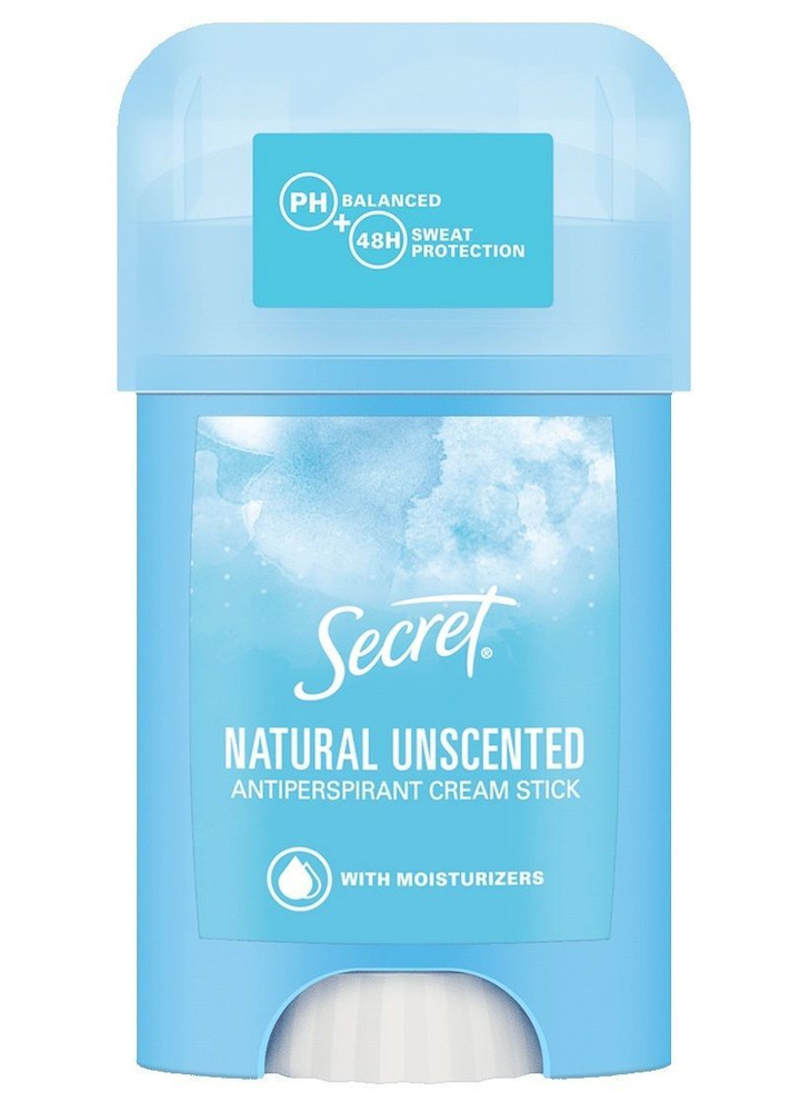 Secret Natural Unscented/Натурель Дезодорант-антиперспирант кремовый без отдушки, 40 мл (Германия)  #1