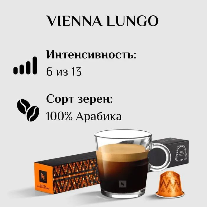 Кофе в капсулах Nespresso Vienna Linizio Lungo, 10 кап. в уп. #1
