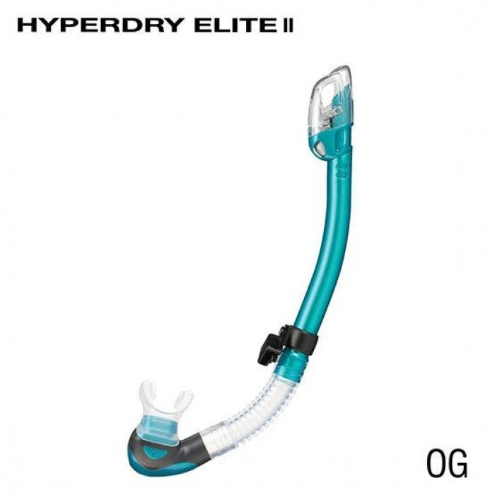 Трубка TUSA Hyperdry Elite прозрачный силикон бирюзовый #1