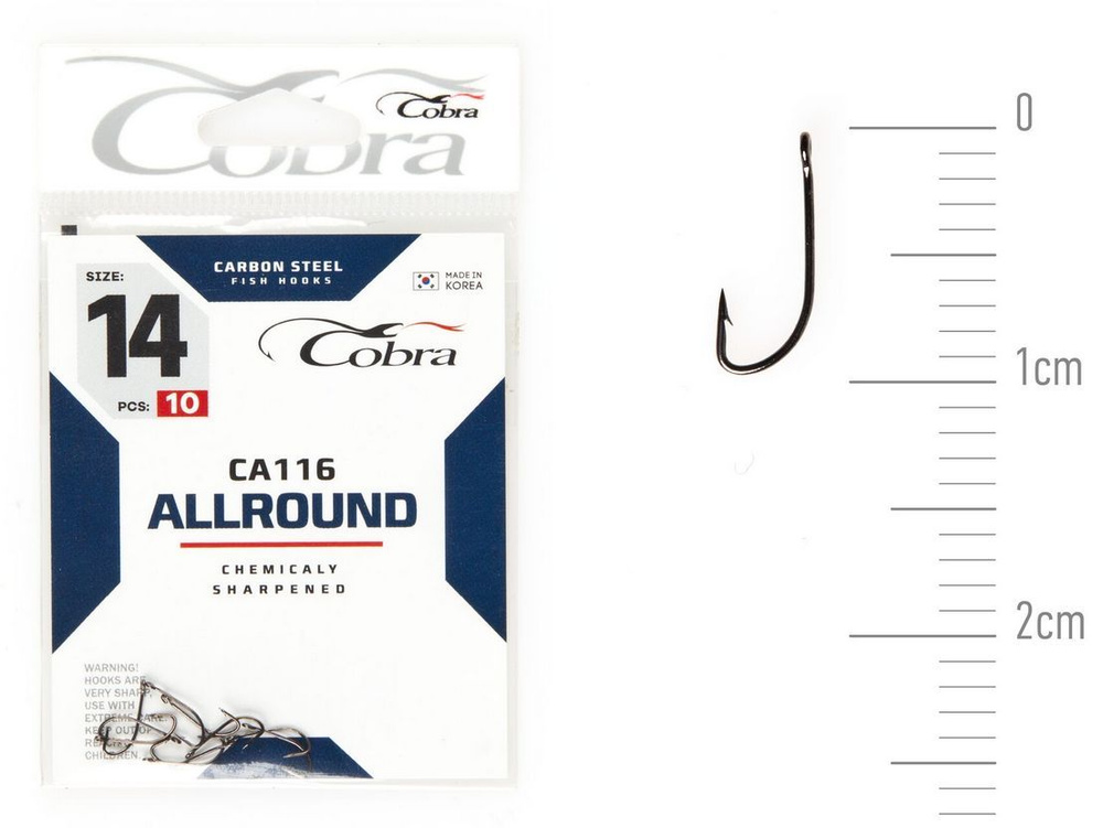 Крючки Cobra ALLROUND сер. CA116 разм. 014 20шт. #1