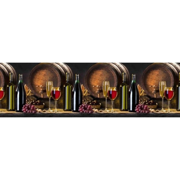 Фартук АБС кухонный на стену Вино 3000х600х0,75 мм (упаковка 1 штука)  #1